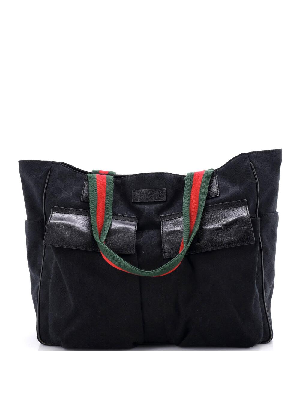 Gucci Double Pocket Web Handle Tote Gg #263876G71B - Picture 1 of 7